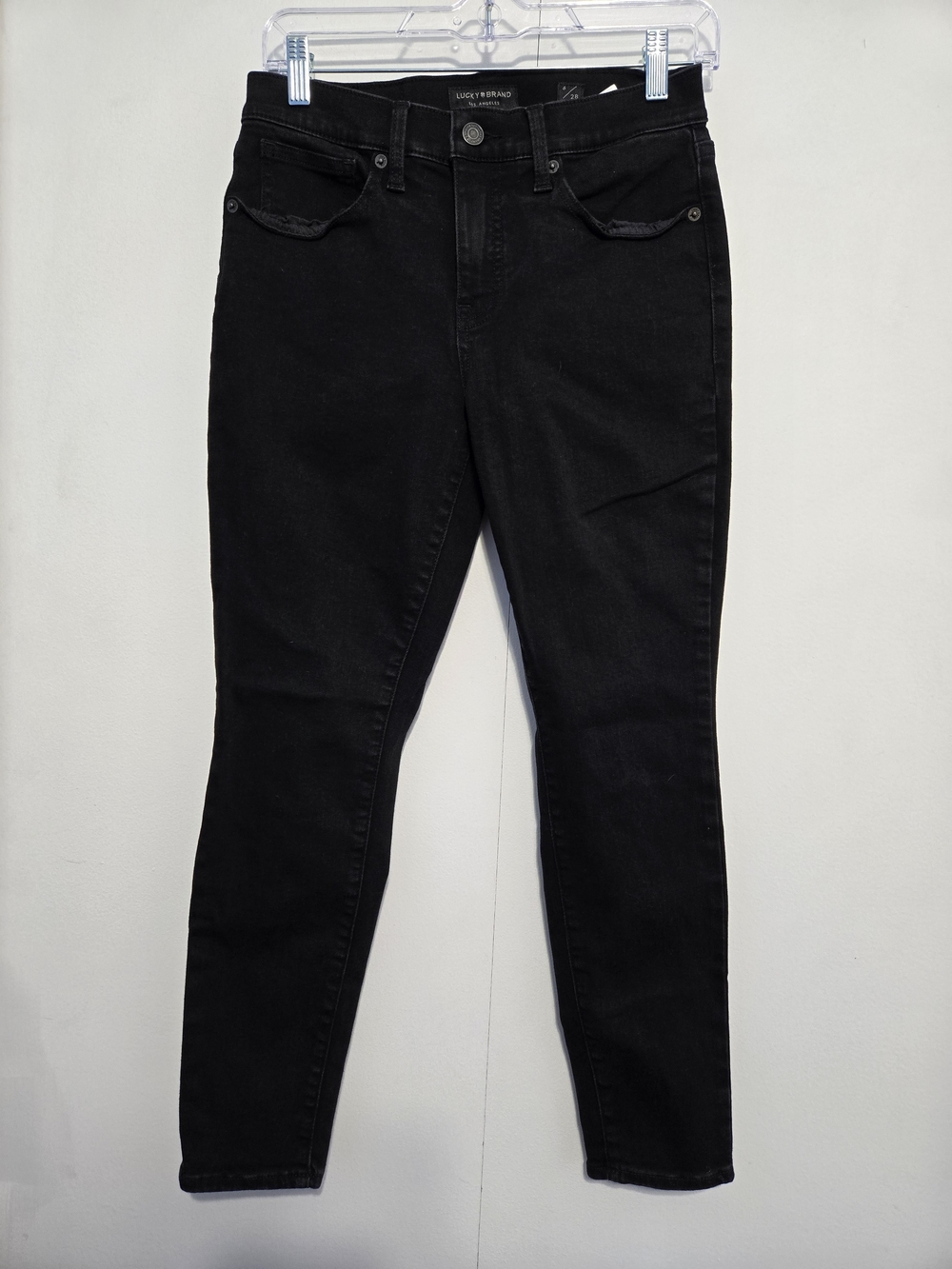 Lucky Brand Ava Mid Rise Skinny Ankle Jeans Black‎ Size 6/28